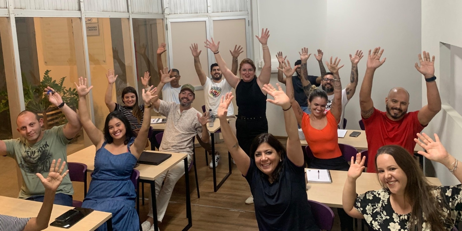 Turma engajada participando da imersão
